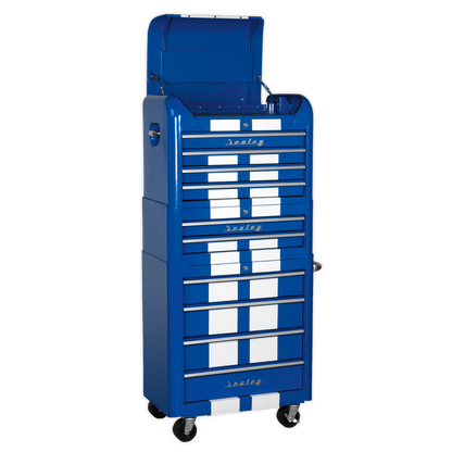 Premier™ Retro Style Topchest, Mid-Box Tool Chest & Rollcab Combination 10 Drawer