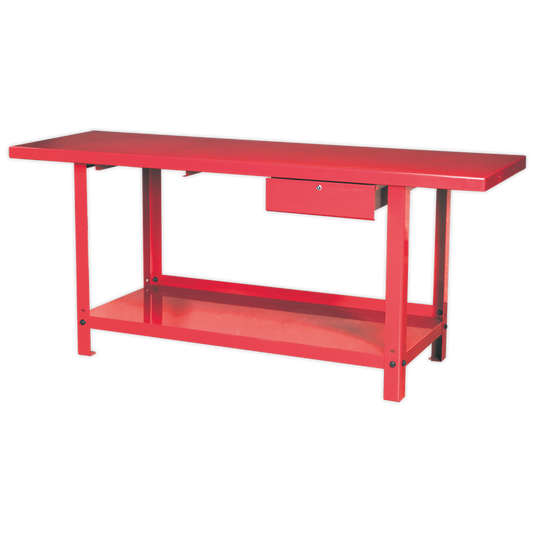 Steel Workbench with Drawer 2m