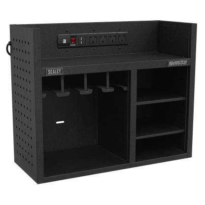 Superline PRO® Power Tool Storage Rack with Power Strip