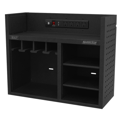 Superline PRO® Power Tool Storage Rack with Power Strip