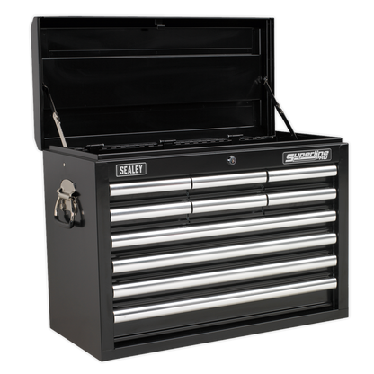 Superline PRO® Topchest 10 Drawer with 140pc Tool Kit - Black
