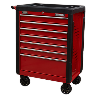 Superline PRO® Rollcab 7 Drawer - Red