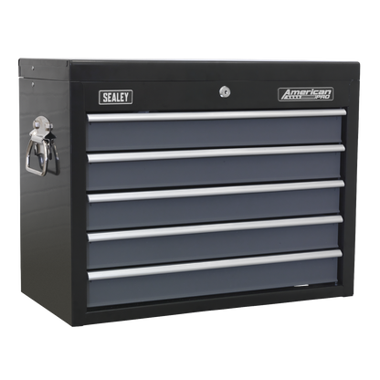 American PRO® Topchest 5 Drawer - Black/Grey