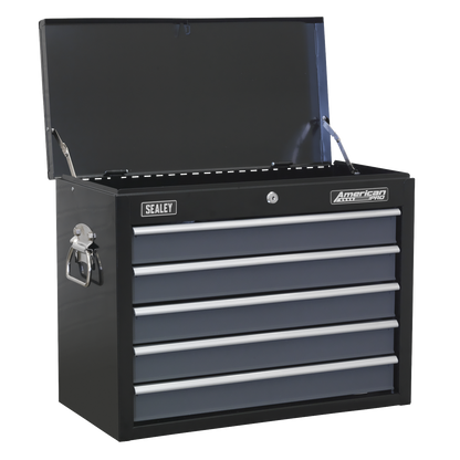 American PRO® Topchest 5 Drawer - Black/Grey