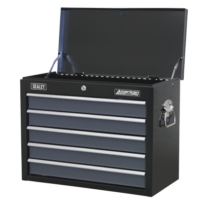 American PRO® Topchest 5 Drawer - Black/Grey
