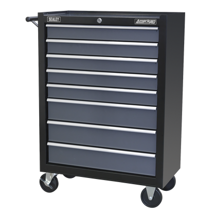 American PRO® Rollcab 8 Drawer - Black/Grey