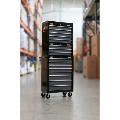 American PRO® Tool Chest Combination 16 Drawer - Black/Grey