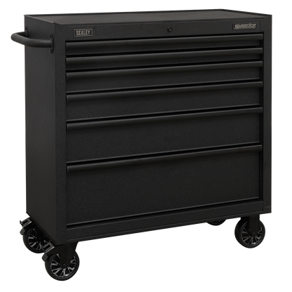 Superline PRO® Black Edition Rollcab with 6 Soft Close Drawers 915mm
