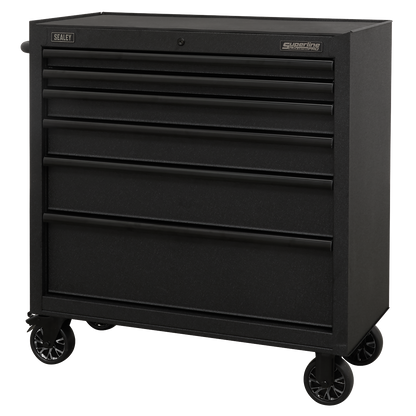 Superline PRO® Black Edition Rollcab with 6 Soft Close Drawers 915mm