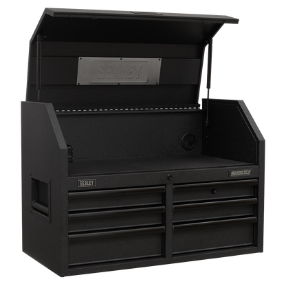 Superline PRO® Black Edition Topchest with 6 Soft Close Drawers & Power Strip 910mm