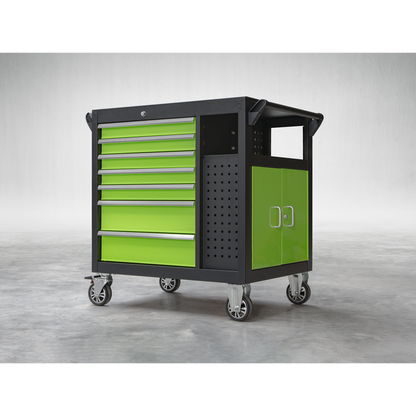 Premier™ Mobile Workstation with 7 Drawers & Cupboard 920mm