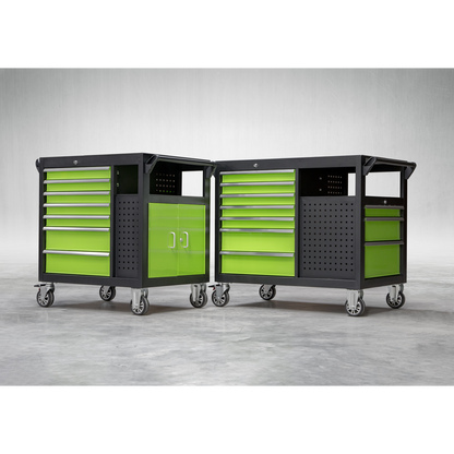 Premier™ Mobile Workstation with 7 Drawers & Cupboard 920mm