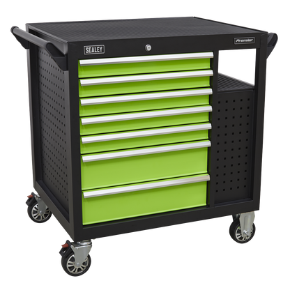 Premier™ Mobile Workstation with 7 Drawers & Cupboard 920mm
