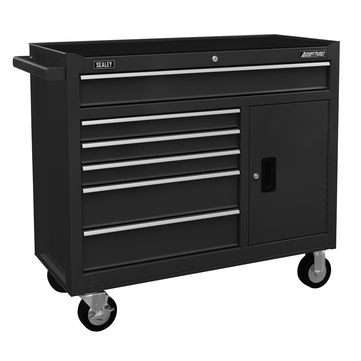 American PRO® Rollcab 6 Drawer - Black