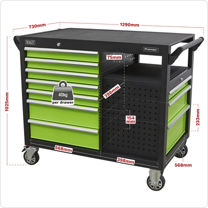 Premier™ Mobile Workstation 10 Drawer 1140mm