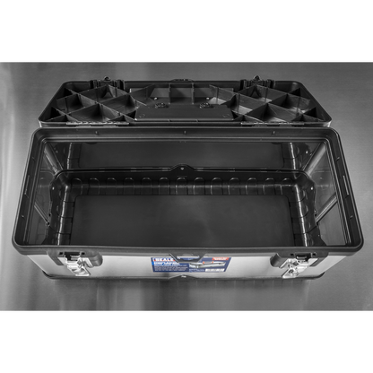 Stainless Steel Toolbox with Tote Tray 505mm