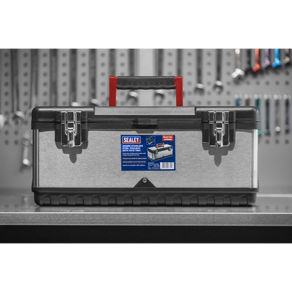 Stainless Steel Toolbox with Tote Tray 505mm
