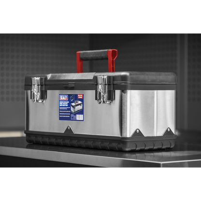 Stainless Steel Toolbox with Tote Tray 505mm