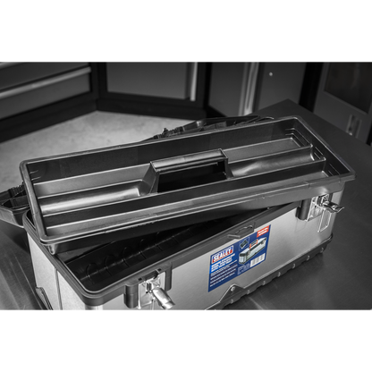 Stainless Steel Toolbox with Tote Tray 505mm