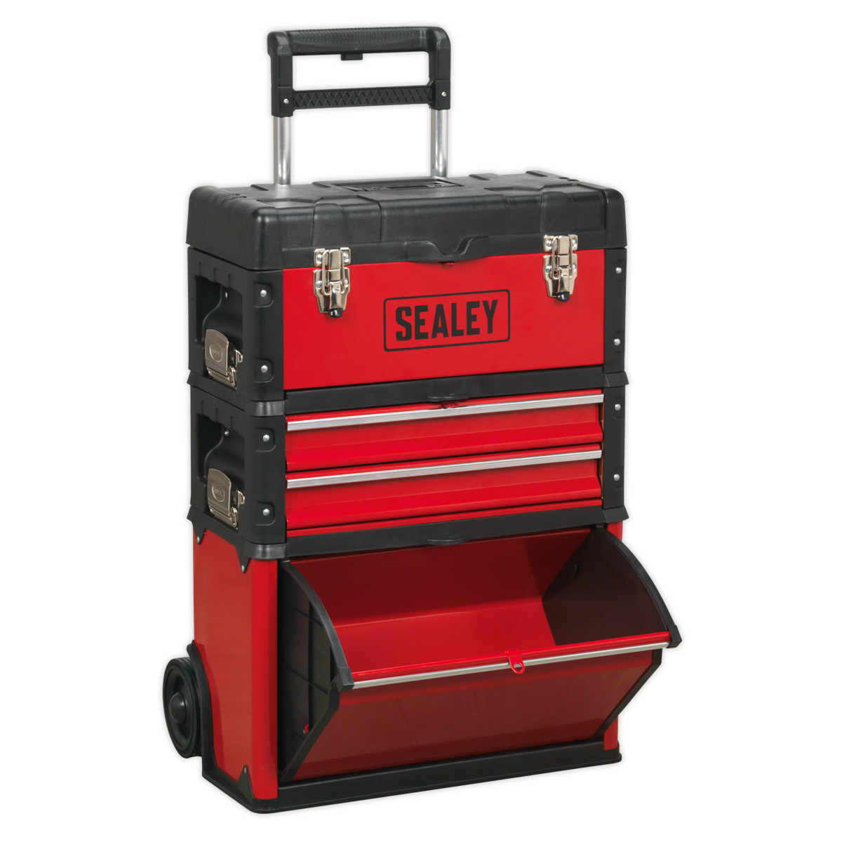 Mobile Steel/Composite Toolbox with 3 Compartments