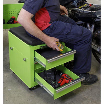 Superline PRO® Rollcab 3 Drawer with Utility Seat