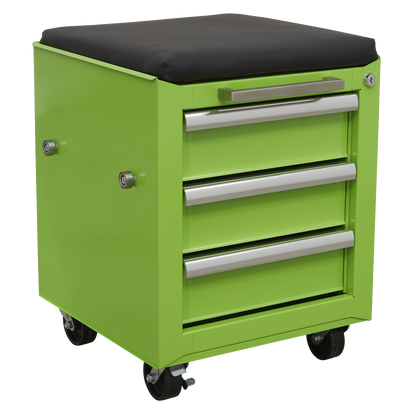 Superline PRO® Rollcab 3 Drawer with Utility Seat