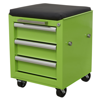 Superline PRO® Rollcab 3 Drawer with Utility Seat