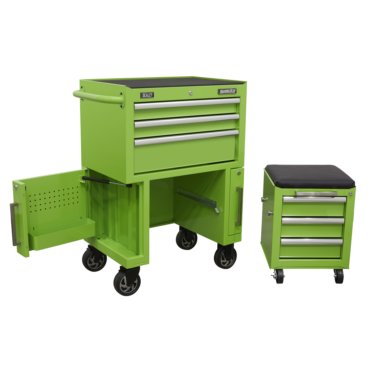 Superline PRO® Rollcab 3 Drawer with Utility Seat