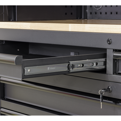Superline PRO® Black Edition Top Hutch & 2 Drawer Riser 1549mm