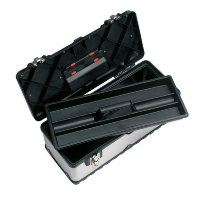 Stainless Steel Toolbox with Tote Tray 505mm