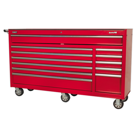 Superline PRO® Rollcab 12 Drawer - Red