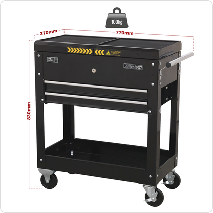 American PRO® Mobile Tool & Parts Trolley - Black