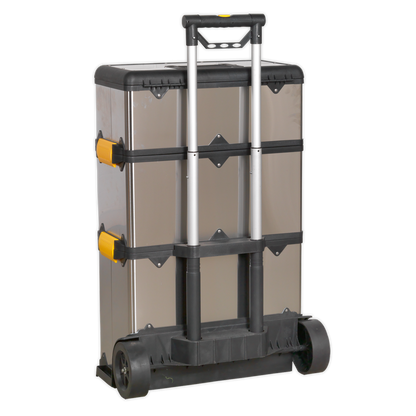 Mobile Stainless Steel/Composite Toolbox with 3 Compartments