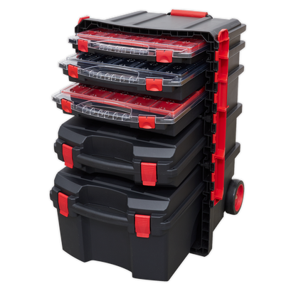 Professional Mobile Toolbox with 5 Removable Storage Cases