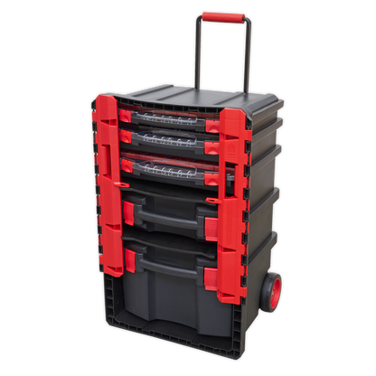 Professional Mobile Toolbox with 5 Removable Storage Cases