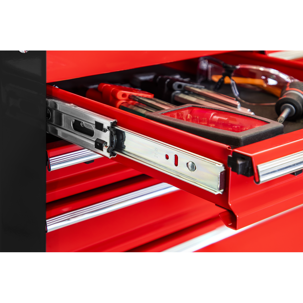 Superline PRO® Heavy-Duty Mobile Tool & Parts Trolley with 5 Drawers & Lockable Top