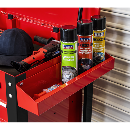 Superline PRO® Heavy-Duty Mobile Tool & Parts Trolley with 5 Drawers & Lockable Top