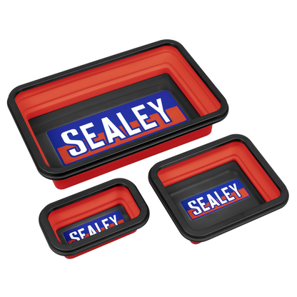 Collapsible Magnetic Parts Tray - Set of 3