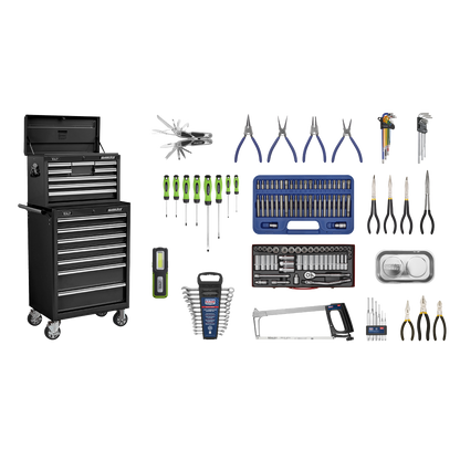 Superline PRO® Topchest & Rollcab Combination 15 Drawer with 148pc Tool Kit