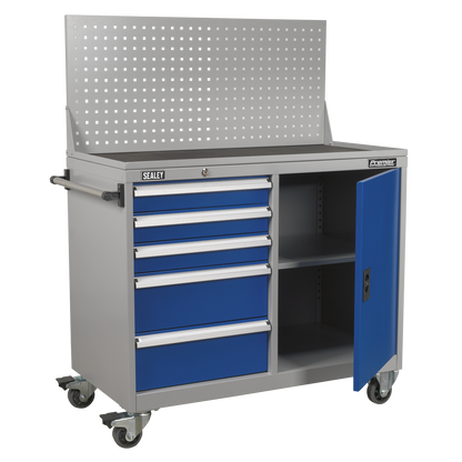 Premier Industrial™ Mobile Workstation with 5 Drawers & 1 Shelf