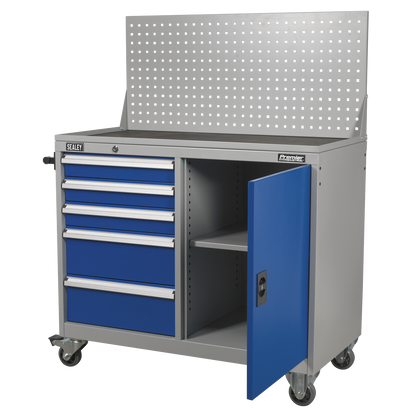 Premier Industrial™ Mobile Workstation with 5 Drawers & 1 Shelf
