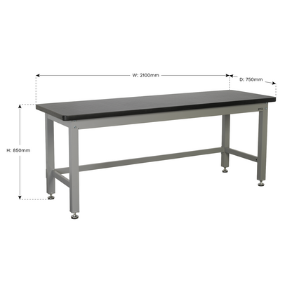 Premier Industrial™ Steel Workbench 2.1m
