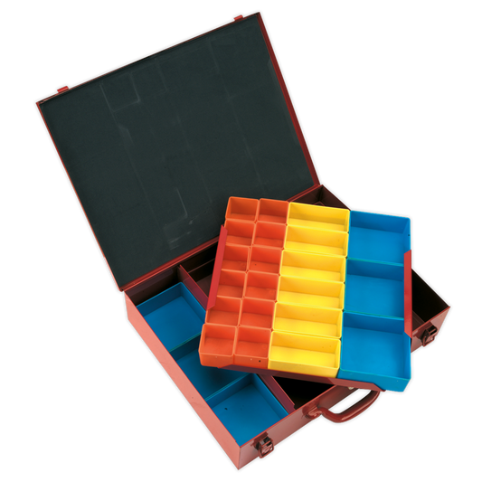 2-Layer Metal Case with 27 Storage Bins