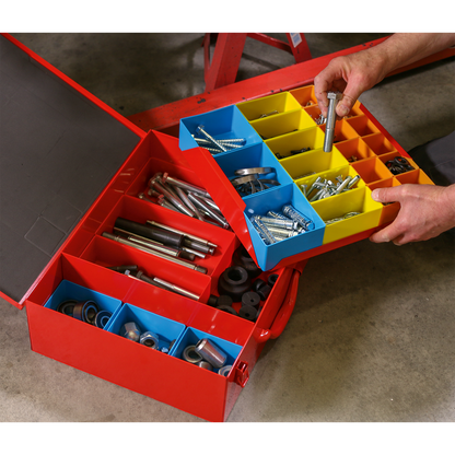 2-Layer Metal Case with 27 Storage Bins