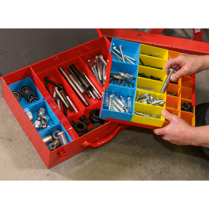 2-Layer Metal Case with 27 Storage Bins