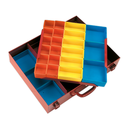 2-Layer Metal Case with 27 Storage Bins