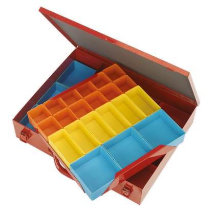 2-Layer Metal Case with 27 Storage Bins
