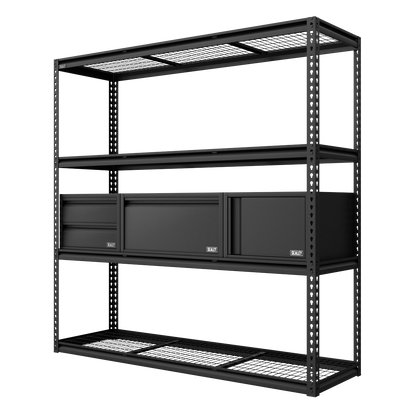 Heavy-Duty Modular Racking Kit with 3 Storage Units