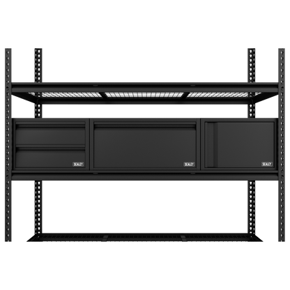 Heavy-Duty Modular Racking Kit with 3 Storage Units