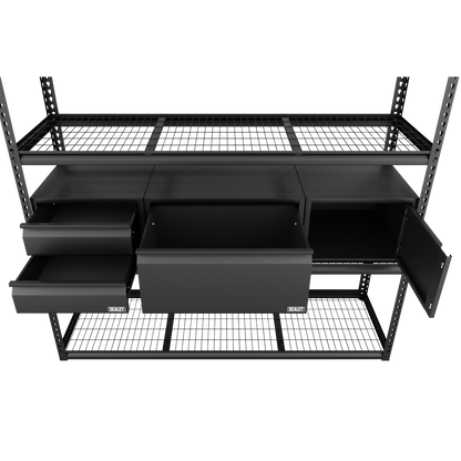Heavy-Duty Modular Racking Kit with 3 Storage Units